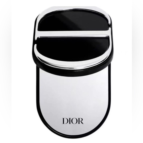 DIOR CD Smart Phone Pop Socket Phone Ring Mirror Stand Black/Silver Compact - Picture 1 of 6